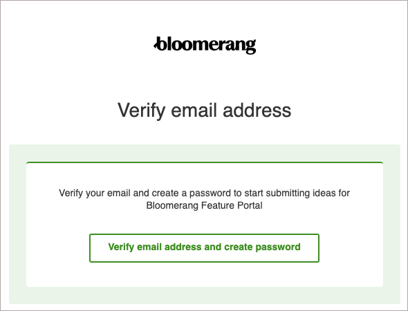 Bloomerang feature suggestions verify email