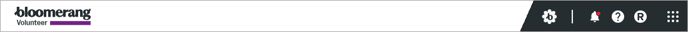 Bloomerang Volunteer navigation bar