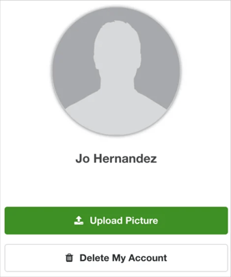 Upload Picture button on the profile page.