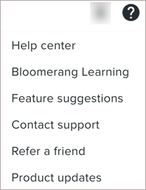 Expanded Help menu.